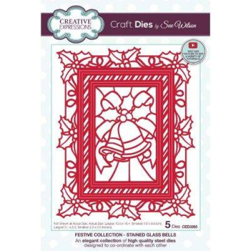 stained glass bell - festive collection 2023 ced3265